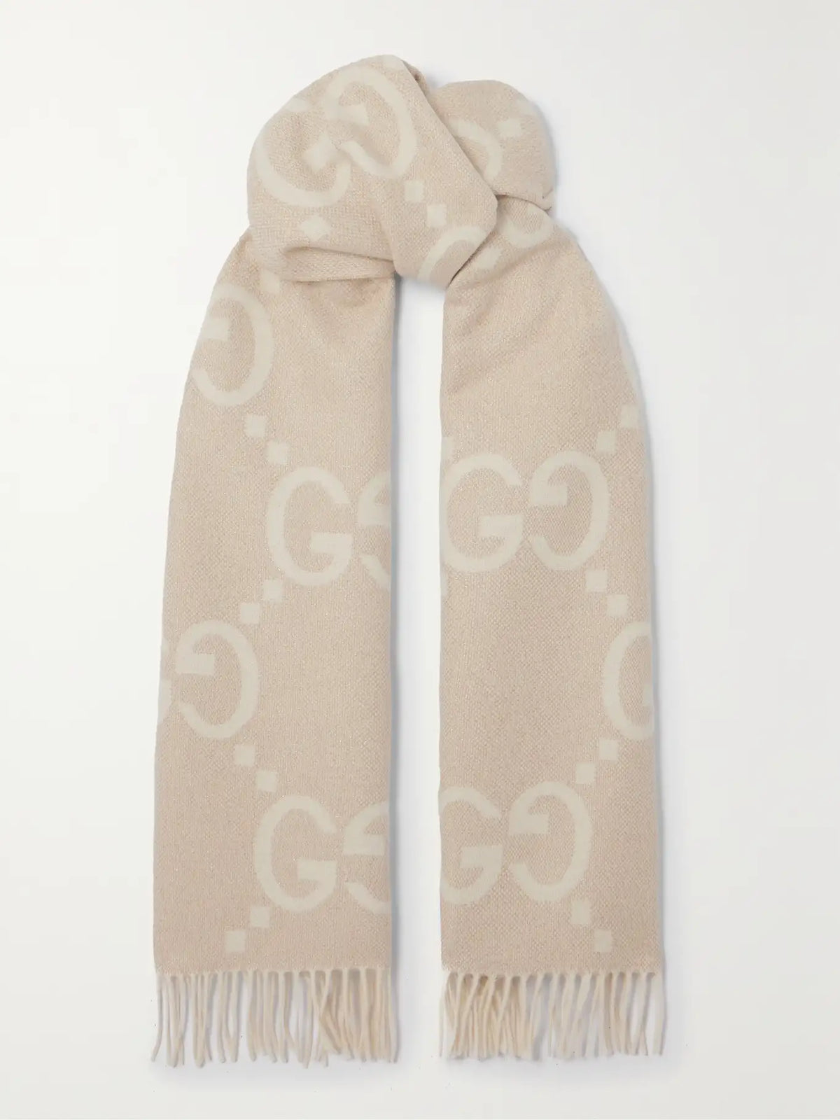 PATTERN SCARF LIGHT BEIGE