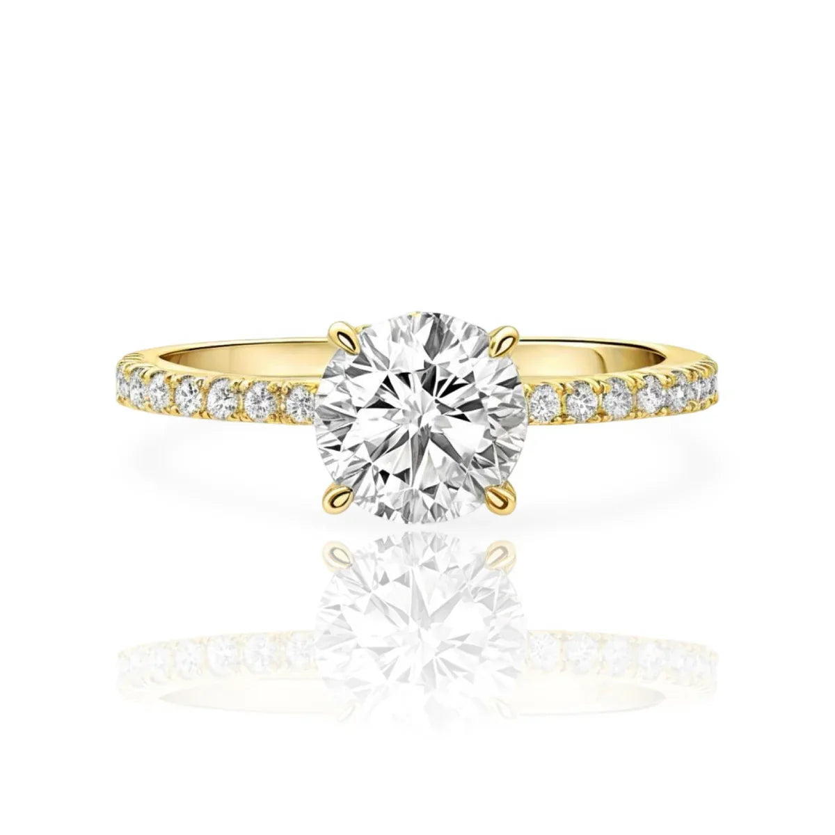 ROUND DIAMOND RING | 925 STERLING SILVER